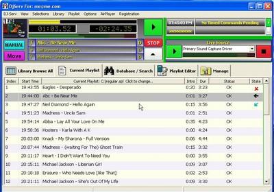 DJ-Serv: the budget solution to play non-stop music! Suitable for parties at home, mobile djs, and internet radio stations on a tight budget. Advanced database means you can catalog and search all audio on your computer. Supports mp3, wav, ogg and ma